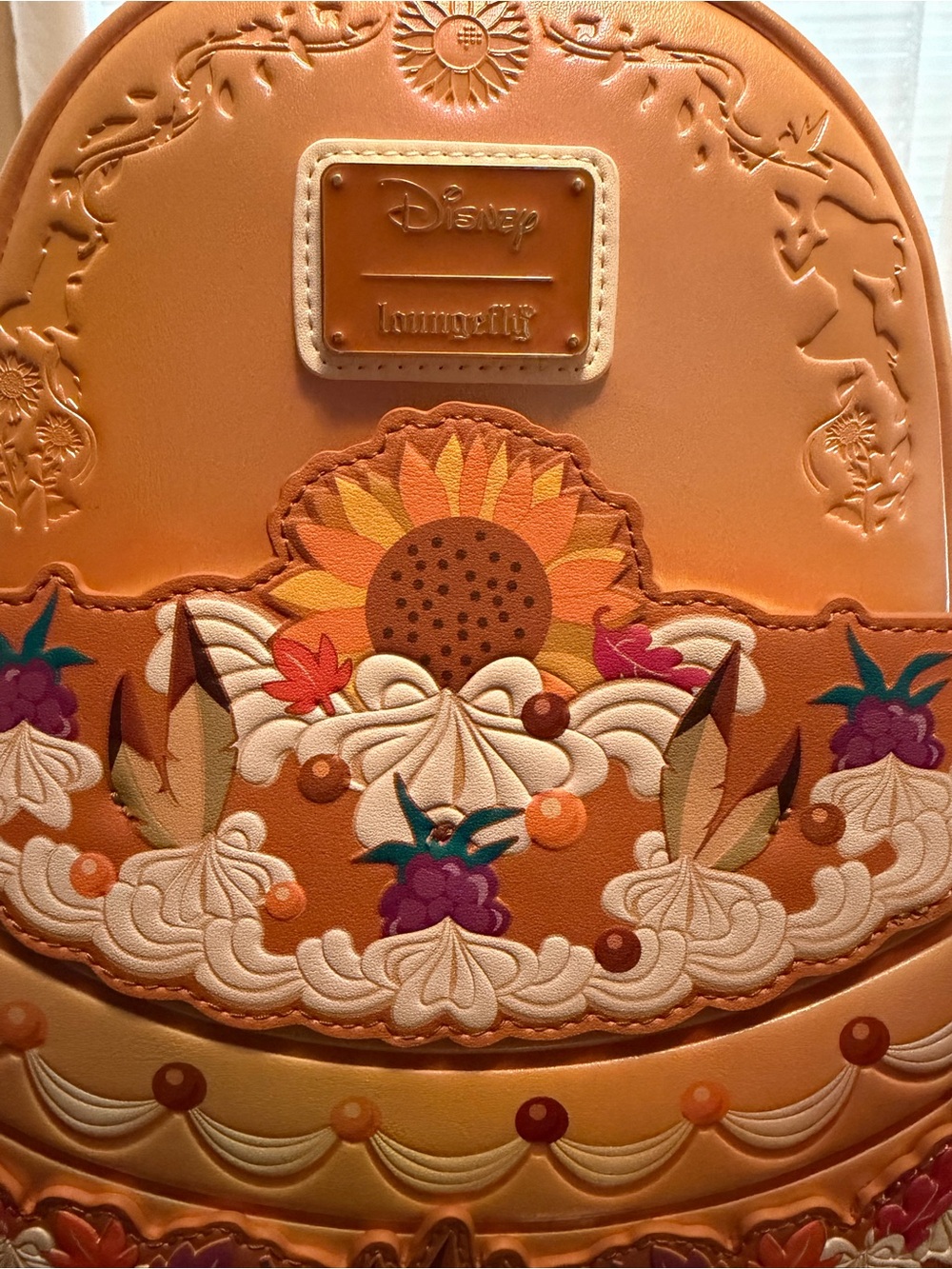 Loungefly Orange Sunflower Appliqué Mini Backpack - Picture 2 of 4